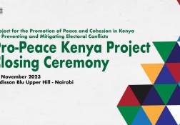 Cerimonia di chiusura del progetto Pro-Peace Kenya